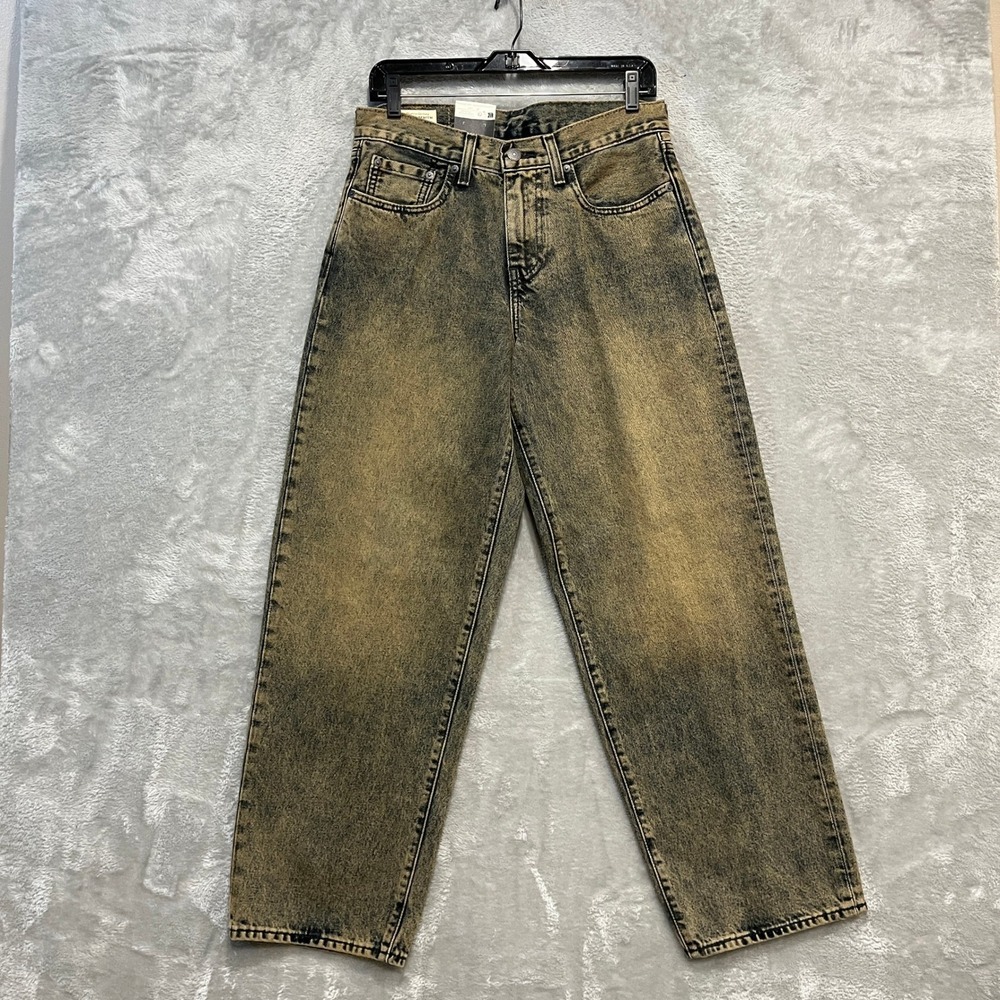 Levi's 578 Baggy Jeans Mens 29x30 Black Dirty Wash Premium Denim Big E Grunge